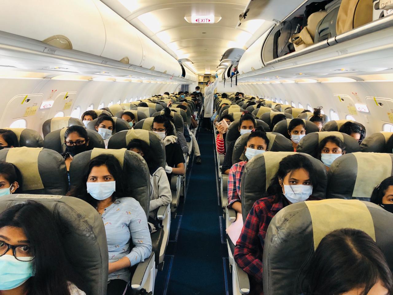 VoiceBharat News LPU Sri Lankan students going back to their country Sri Lanka through chartered flight 1